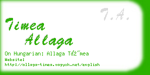 timea allaga business card